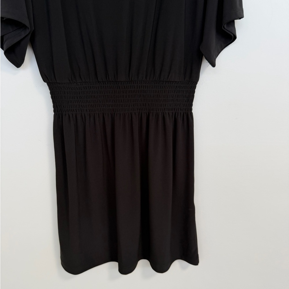 Fun and Classy Black V-Neck Mini Dress - Picture 6 of 13